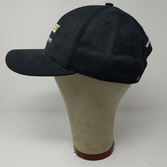 Chevrolet Strapback Hat Black Adjustable Winner's Circle Chevy Embroidered Logo - Picture 5 of 12
